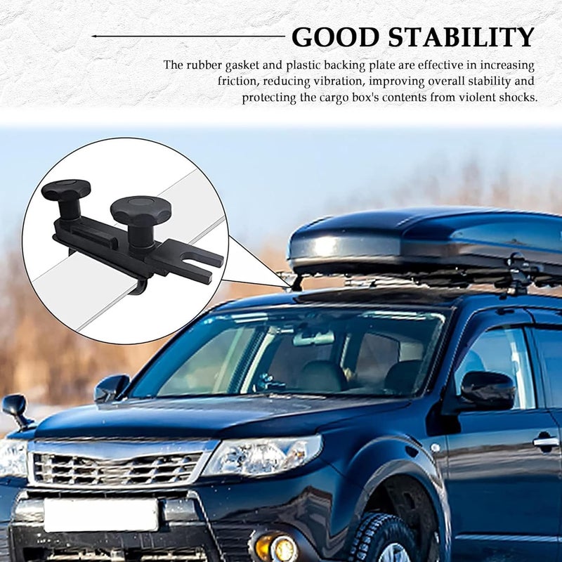 Stacool 4PCS U-Shaped Roof Rack Mounting Brackets,Roof Rack Clamps for Securing Roof Box with Nuts&Roof Rack Straps,Universal Roof Rack Accessories/Cargo Carrier Replacement Parts - Image 5